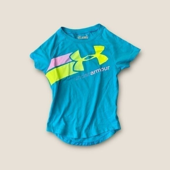 Under Armour Short Sleeve Graphic Tee Turquoise Combo 5 - Picture 1 of 3